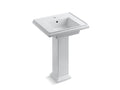 KOHLER K-2844-1-0 Tresham 24" Square Pedestal Bathroom Sink - White