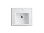 KOHLER K-2844-1-7 Tresham 24" Square Pedestal Bathroom Sink - Black Black