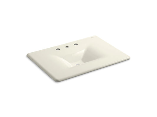 KOHLER K-3049-8-96 Iron/Impressions 31" Enameled Cast Iron Vanity Top With Integrated Rectangular Sink In Biscuit