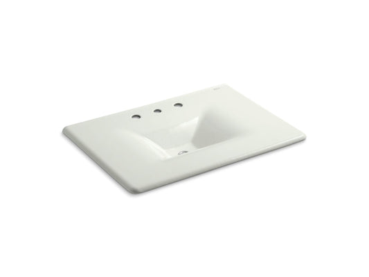 KOHLER K-3049-8-NY Iron/Impressions 31" Enameled Cast Iron Vanity Top With Integrated Rectangular Sink In Dune