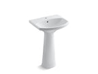KOHLER K-2362-1-96 Cimarron 22-3/4" Rectangular Pedestal Bathroom Sink - Biscuit