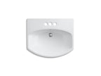 KOHLER K-2362-4-7 Cimarron 22-3/4" Rectangular Pedestal Bathroom Sink - Black Black