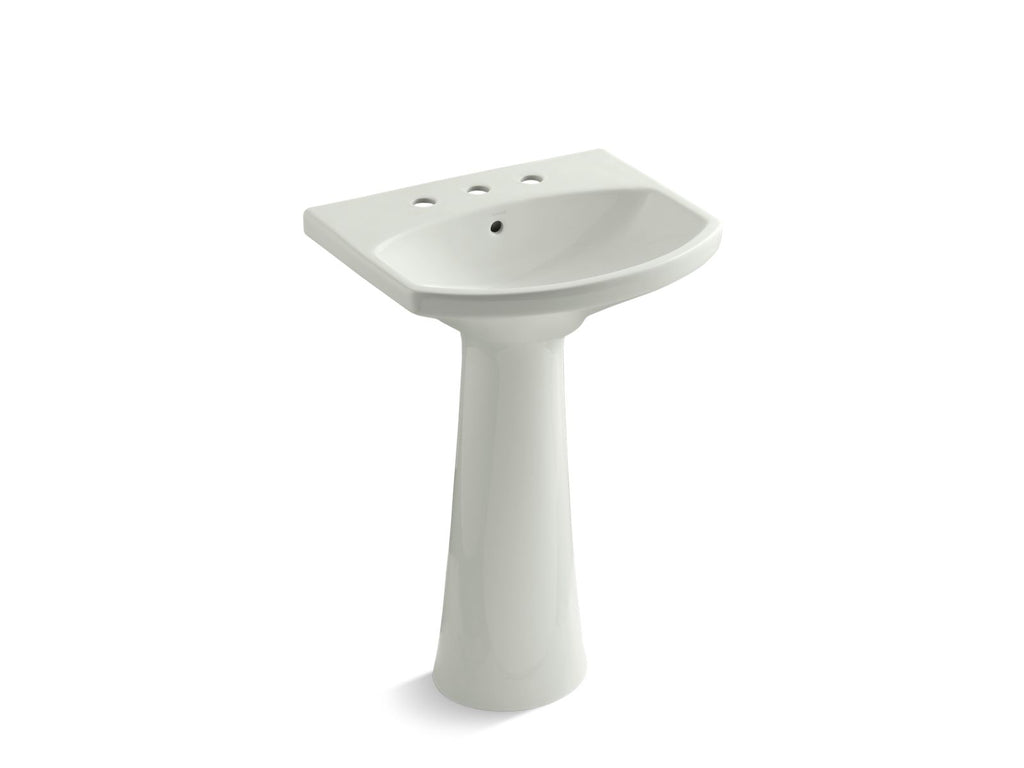 KOHLER K-2362-8-NY Cimarron 22-3/4" Rectangular Pedestal Bathroom Sink - Dune