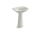 KOHLER K-2362-8-NY Cimarron 22-3/4" Rectangular Pedestal Bathroom Sink - Dune