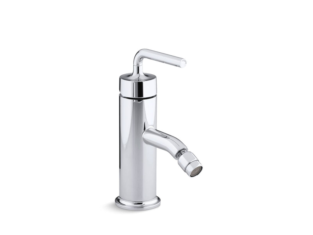KOHLER K-14434-4A-CP Purist Horizontal Swivel Spray Aerator Bidet Faucet With Straight Lever Handle - Polished Chrome