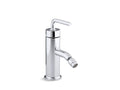 KOHLER K-14434-4A-CP Purist Horizontal Swivel Spray Aerator Bidet Faucet With Straight Lever Handle - Polished Chrome