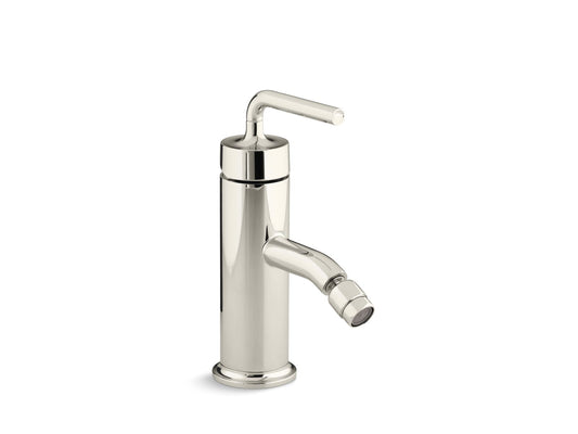 KOHLER K-14434-4A-SN Purist Horizontal Swivel Spray Aerator Bidet Faucet With Straight Lever Handle In Vibrant Polished Nickel