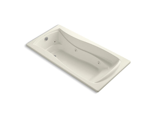 KOHLER K-1257-HB-96 Mariposa 72" X 36" Drop-In Whirlpool Bath With End Drain, Custom Pump Location And Heater In Biscuit