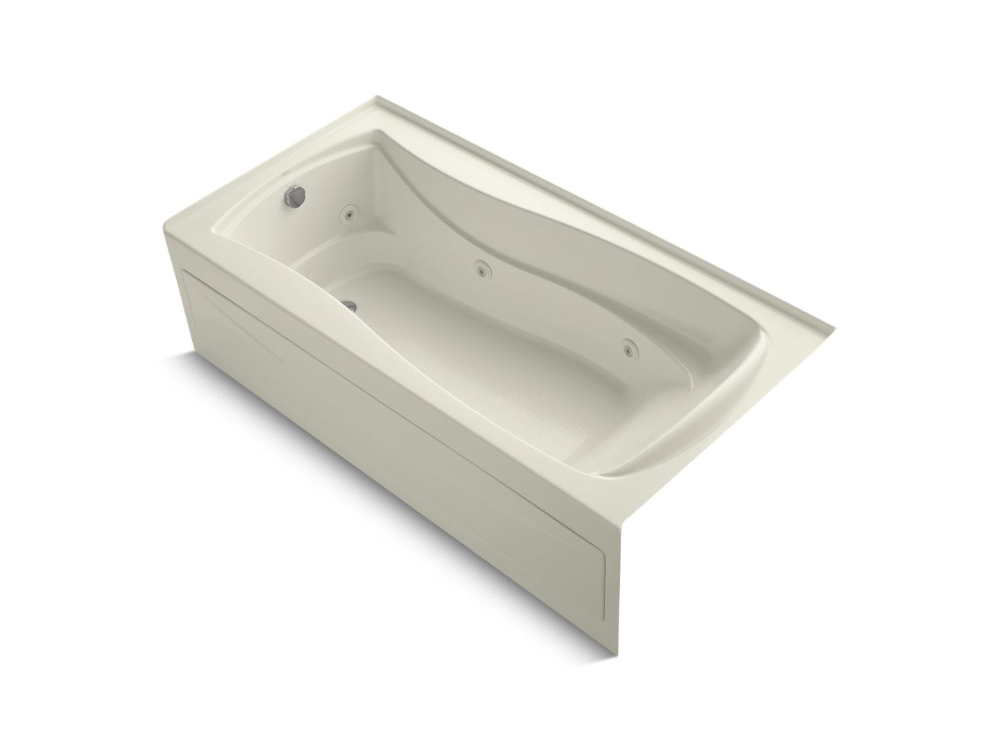 KOHLER K-1257-LAW-96 Mariposa 72" X 36" Alcove Whirlpool Bath With Bask Heated Surface, Left Drain In Biscuit