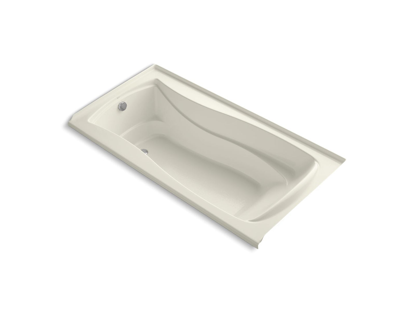 KOHLER K-1259-LW-96 Mariposa 72" X 36" Alcove Bath With Bask Heated Surface, Left Drain In Biscuit