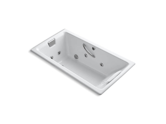 KOHLER K-856-M-0 Tea-For-Two 66" X 36" Drop-In Whirlpool Bath In White