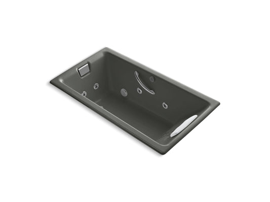 KOHLER K-856-M-58 Tea-For-Two 66" X 36" Drop-In Whirlpool Bath In Thunder Grey