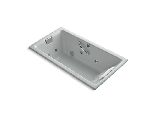 KOHLER K-856-M-95 Tea-For-Two 66" X 36" Drop-In Whirlpool Bath In Ice Grey