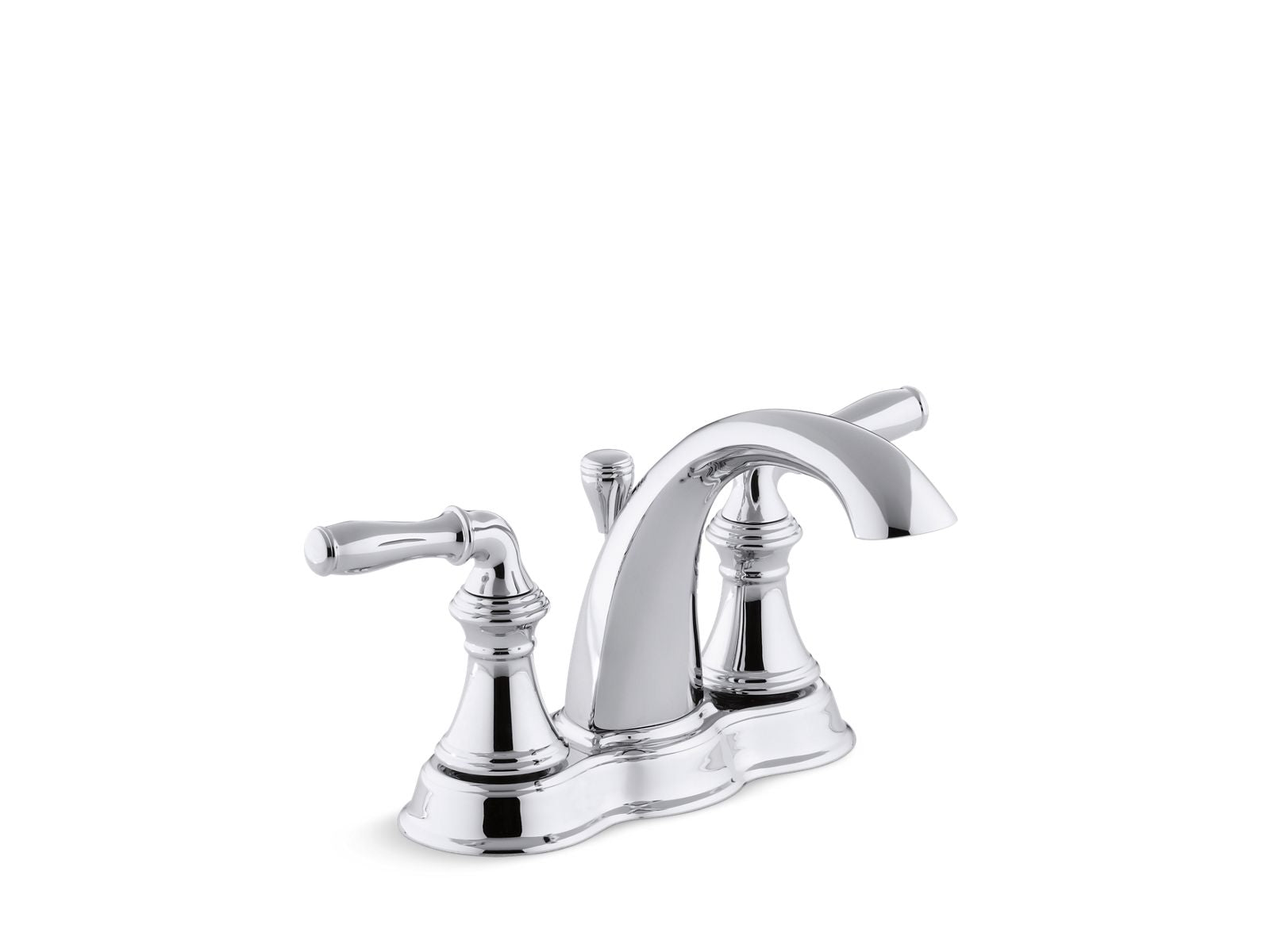 KOHLER K-393-N4-CP Devonshire Centerset Bathroom Sink Faucet, 1.2 Gpm - Polished Chrome