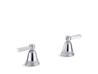 KOHLER K-T13141-4A-SN Pinstripe Pure Deck-Mount Bath Faucet Handle Trim With Lever Design - Vibrant Polished Nickel