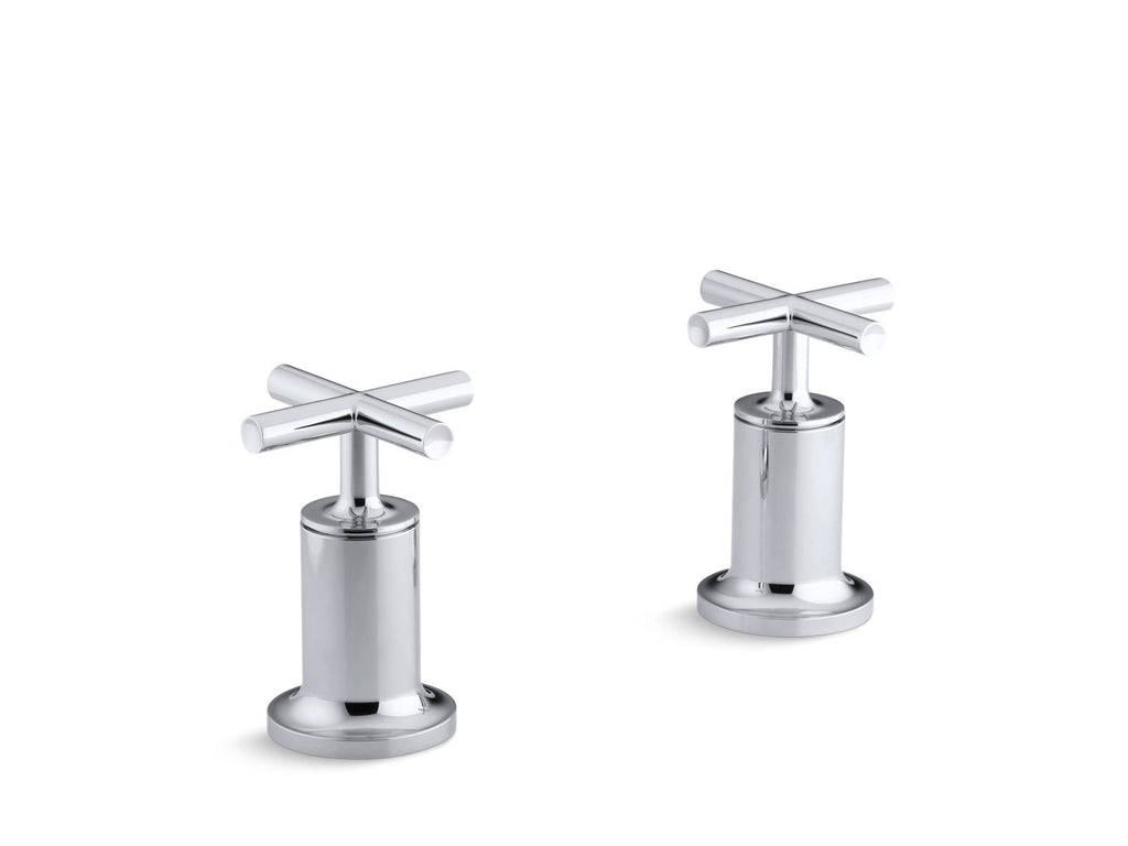 KOHLER K-T14429-3-2MB Purist Deck- Or Wall-Mount Bath Faucet Handle Trim With Cross Design - Vibrant Brushed Moderne Brass