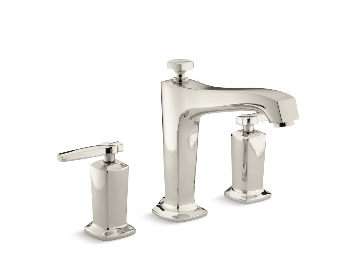 KOHLER K-T16236-4-SN Margaux Deck-Mount Bath Faucet Trim With Diverter In Vibrant Polished Nickel