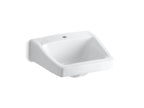 KOHLER K-1722-96 Chesapeake 19-1/4" X 17-1/4" Wall-Mount/Concealed Arm Carrier Bathroom Sink With Single Faucet Hole - Biscuit