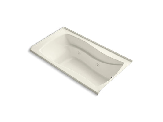 KOHLER K-1224-RH-96 Mariposa 66" X 35-7/8" Alcove Whirlpool With Integral Flange, Right-Hand Drain And Heater In Biscuit