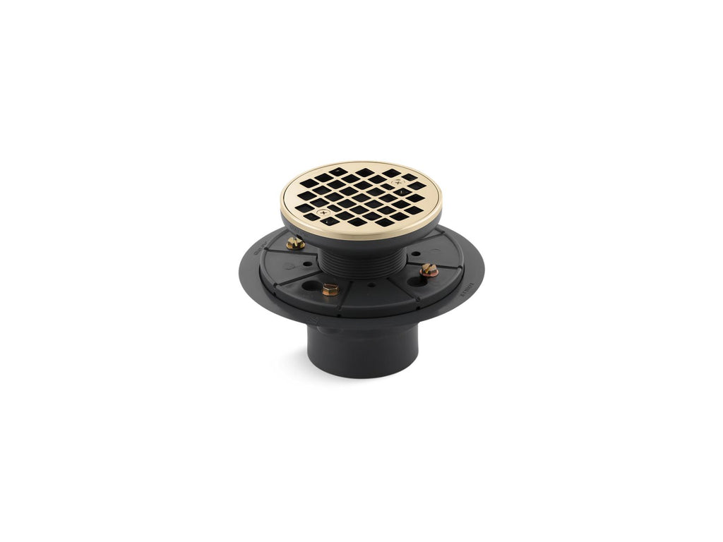 KOHLER K-9135-AF Clearflo Round Design Tile-In Shower Drain - Vibrant French Gold