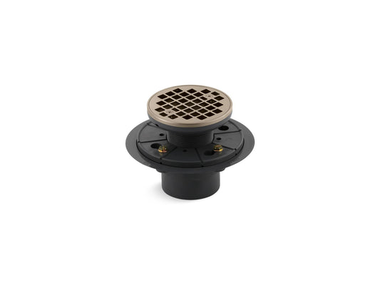 KOHLER K-9135-BV Clearflo Round Design Tile-In Shower Drain In Vibrant Brushed Bronze