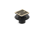 KOHLER K-9136-AF Clearflo Square Design Tile-In Shower Drain - Vibrant French Gold