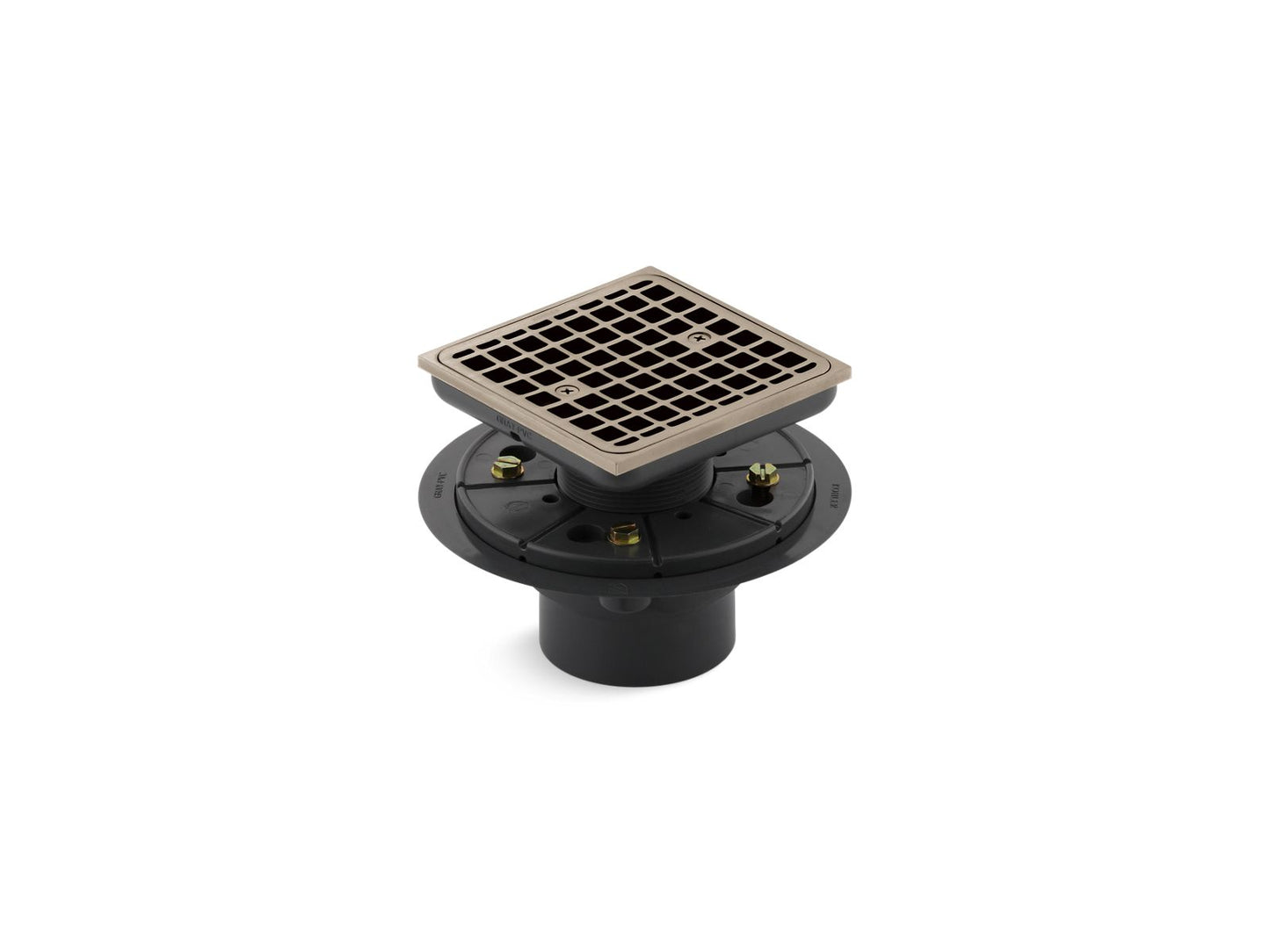 KOHLER K-9136-BV Clearflo Square design tile-in shower drain - Vibrant Brushed Bronze