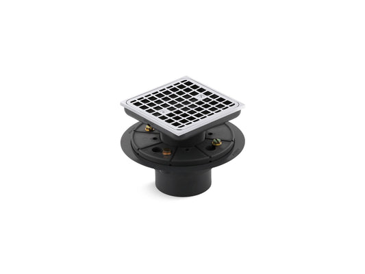 KOHLER K-9136-CP Clearflo Square design tile-in shower drain - Polished Chrome