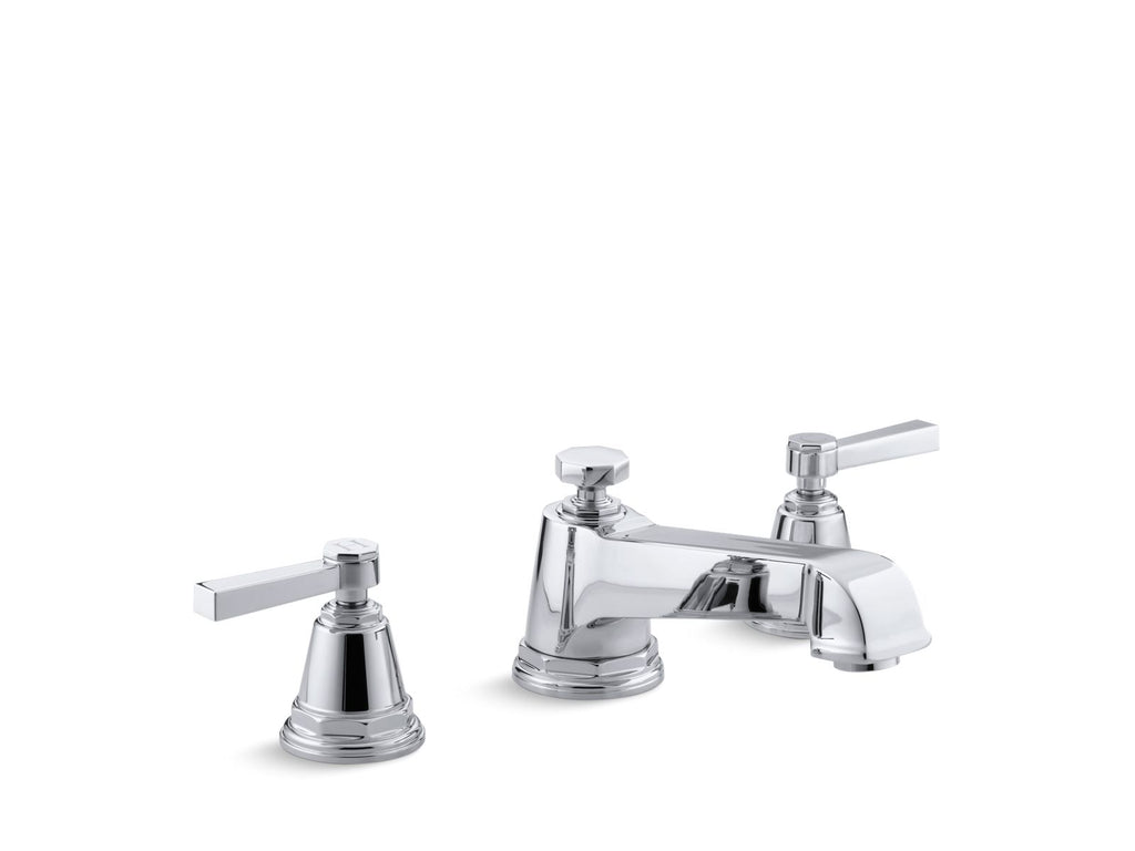 KOHLER K-T13140-4A-BN Pinstripe Pure Deck-Mount Bath Faucet Trim - Vibrant Brushed Nickel