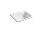 KOHLER K-5964-1-0 Mayfield 25" Top-Mount Single-Bowl Kitchen Sink - White