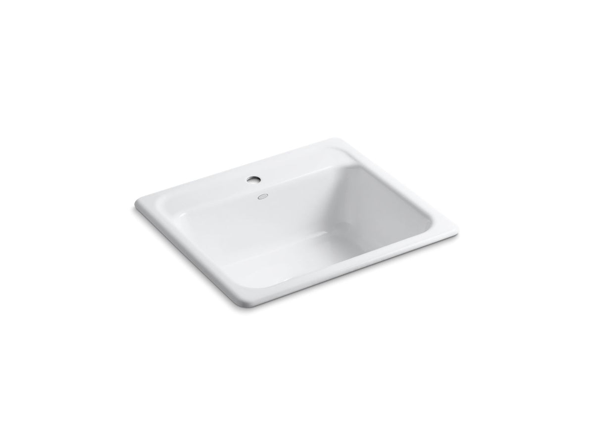 KOHLER K-5964-1-0 Mayfield 25" Top-Mount Single-Bowl Kitchen Sink - White