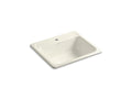 KOHLER K-5964-1-96 Mayfield 25" Top-Mount Single-Bowl Kitchen Sink In Biscuit
