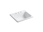 KOHLER K-5964-3-0 Mayfield 25" Top-Mount Single-Bowl Kitchen Sink - White