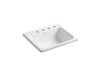 KOHLER K-5964-4-0 Mayfield 25" Top-Mount Single-Bowl Kitchen Sink - White