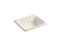 KOHLER K-5964-4-96 Mayfield 25" Top-Mount Single-Bowl Kitchen Sink In Biscuit