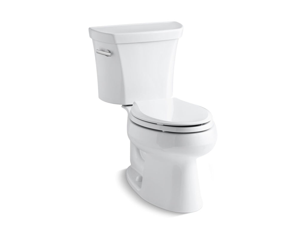 KOHLER K-3998-UT-0 Wellworth Two-Piece Elongated Toilet, 1.28 Gpf - White