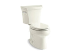 KOHLER K-3998-U-96 Wellworth Two-Piece Elongated Toilet, 1.28 Gpf - Biscuit