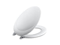 KOHLER K-4615-CP-0 Revival(R) Elongated Toilet Seat With Polished Chrome Hinges - White