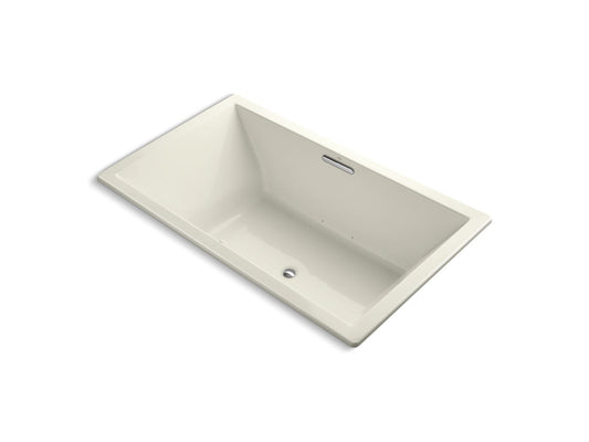 KOHLER K-1174-GH-96 Underscore 72" X 42" Drop-In Heated Bubblemassage Air Bath In Biscuit