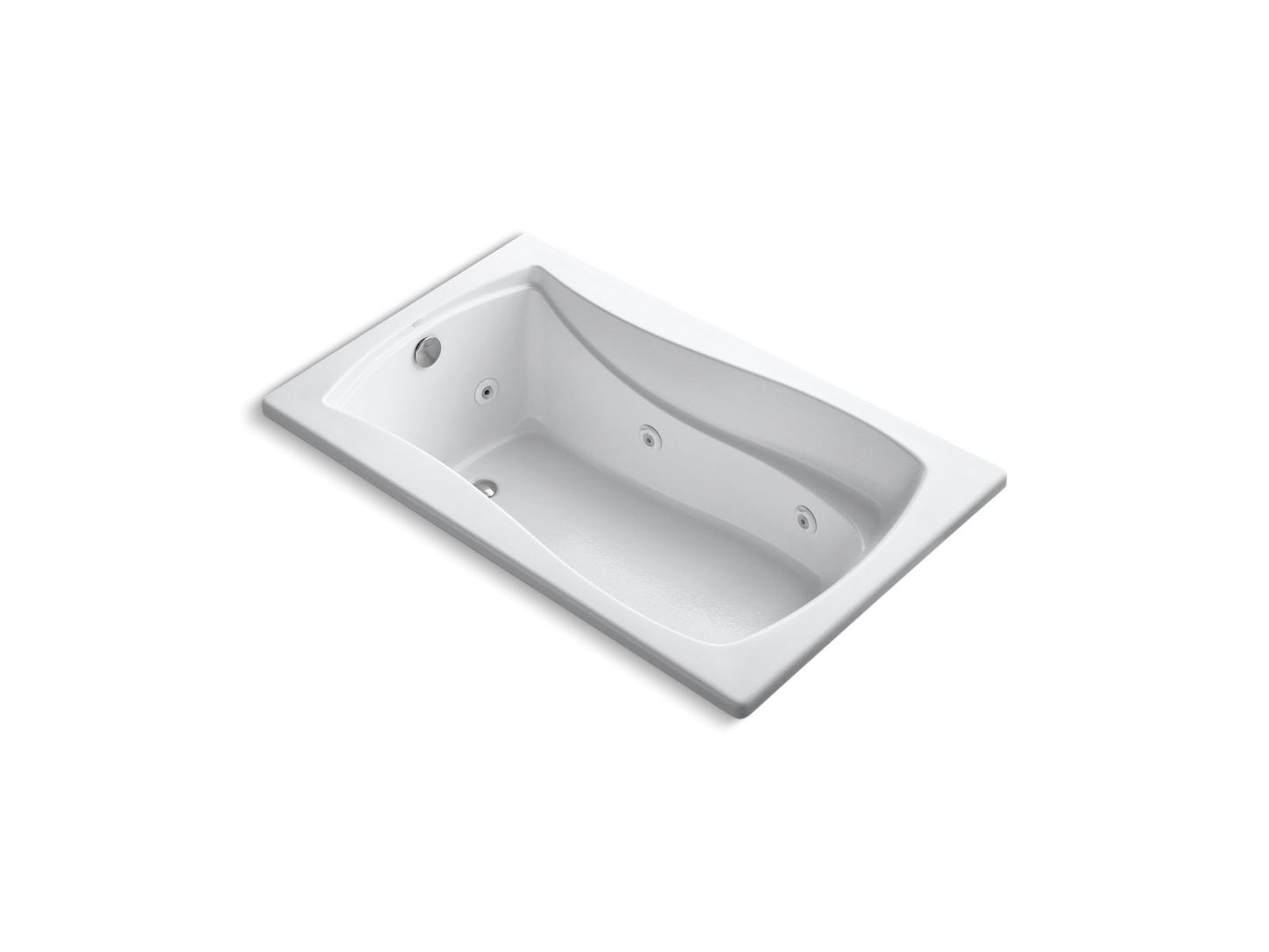 KOHLER K-1239-0 Mariposa 60" X 36" Drop-In Drop-In Whirlpool Bath In White