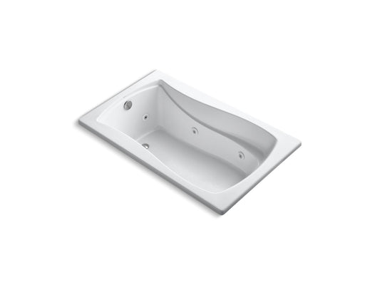 KOHLER K-1239-W1-0 Mariposa 60" X 36" Drop-In Whirlpool Bath With Bask Heated Surface In White