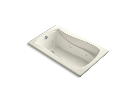 KOHLER K-1239-W1-96 Mariposa 60" X 36" Drop-In Whirlpool Bath With Bask Heated Surface In Biscuit