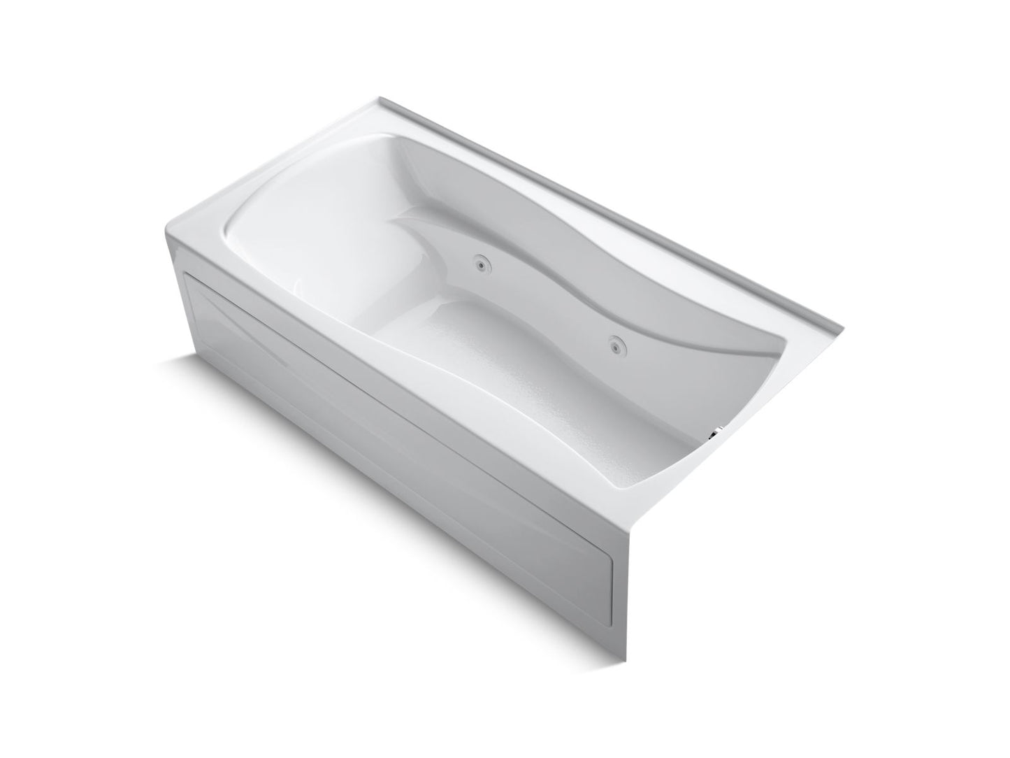 KOHLER K-1257-RAW-0 Mariposa 72" X 36" Alcove Whirlpool Bath With Bask Heated Surface, Right Drain In White