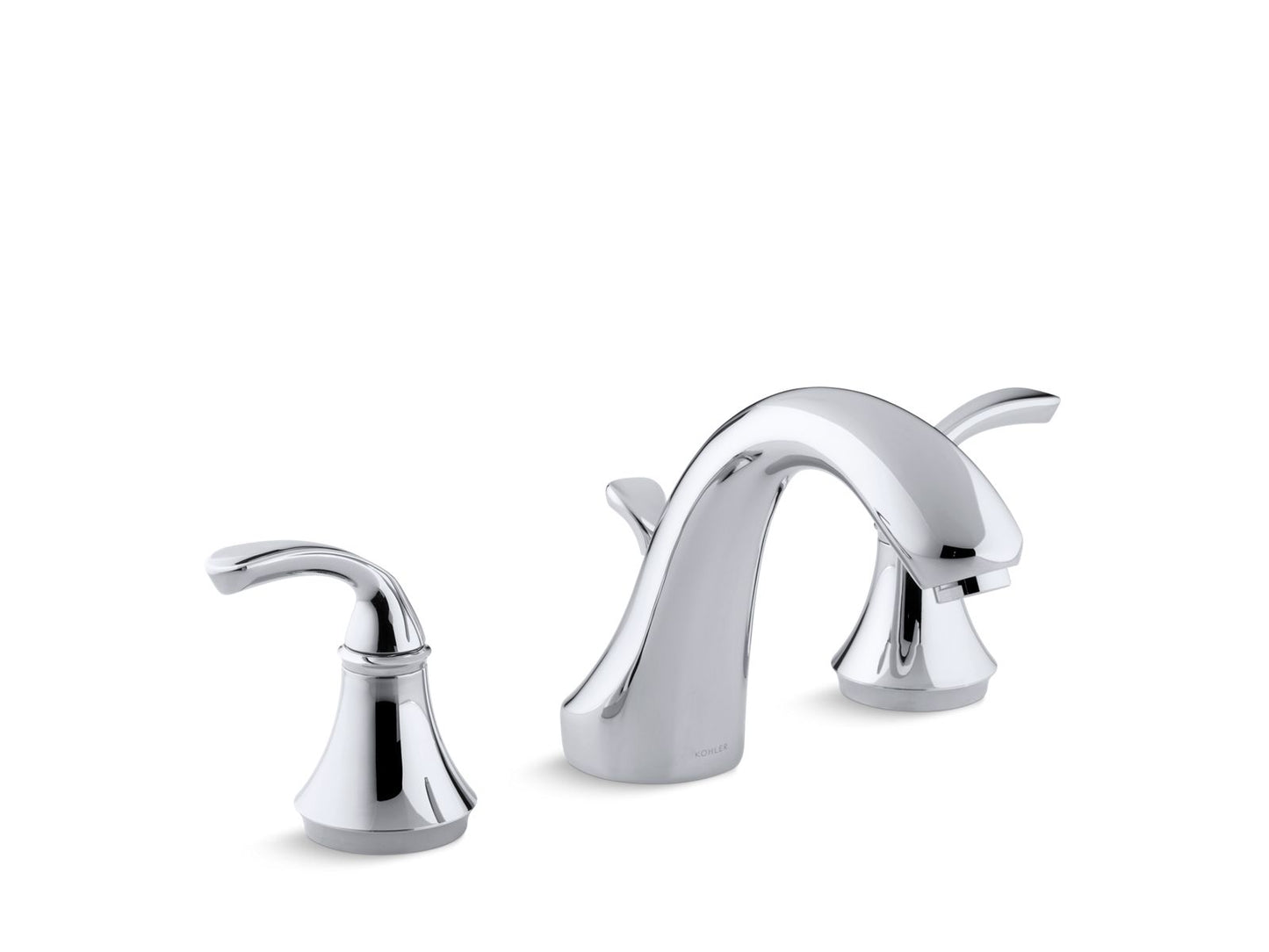 KOHLER K-T10292-4-CP Forte Sculpted Deck-Mount Bath Faucet Trim With Diverter In Polished Chrome