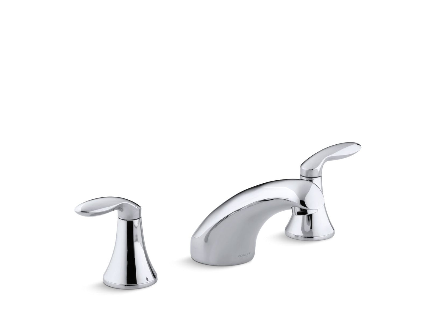 KOHLER K-P15294-4-CP Coralais Bath-Mount High-Flow Bath Faucet Trim With Lever Handles In Polished Chrome