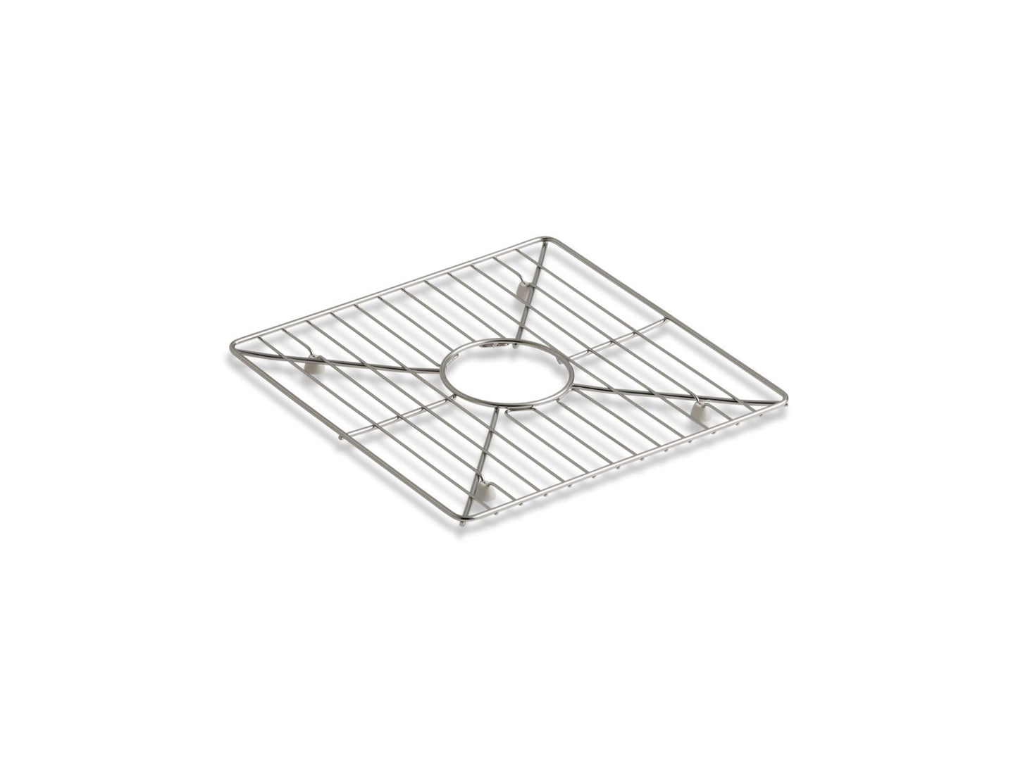 KOHLER K-3142-ST Poise Stainless steel sink rack, 13-3/16" x 13-3/16", for kitchen and bar sinks - Stainless Steel