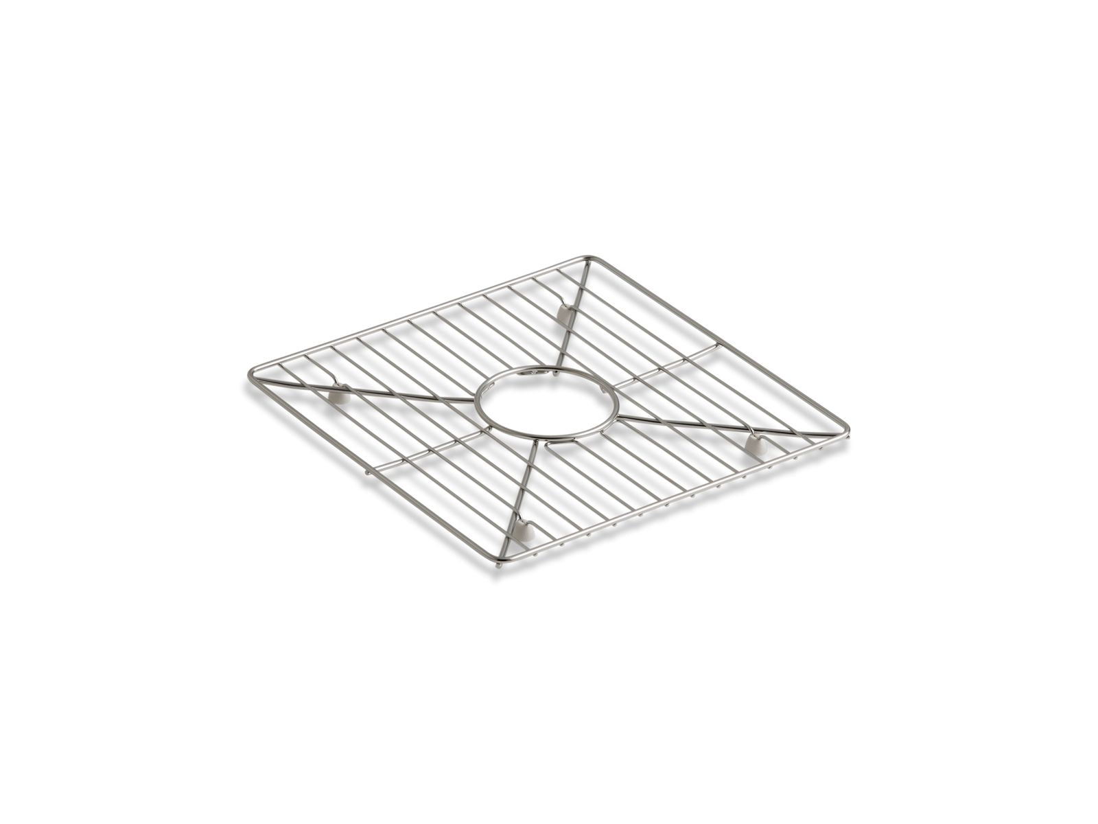 KOHLER K-3142-ST Poise Stainless steel sink rack, 13-3/16" x 13-3/16", for kitchen and bar sinks - Stainless Steel