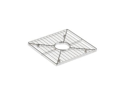 KOHLER K-3142-ST Poise Stainless steel sink rack, 13-3/16" x 13-3/16", for kitchen and bar sinks - Stainless Steel