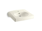 KOHLER K-1997-1-96 Brenham Wall-Mount Or Concealed Carrier Arm Mount Commercial Bathroom Sink With Single Faucet Hole - Biscuit