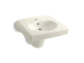 KOHLER K-1999-1-96 Brenham Wall-Mount Or Concealed Carrier Arm Mount Commercial Bathroom Sink And Shroud With Single Faucet Hole - Biscuit